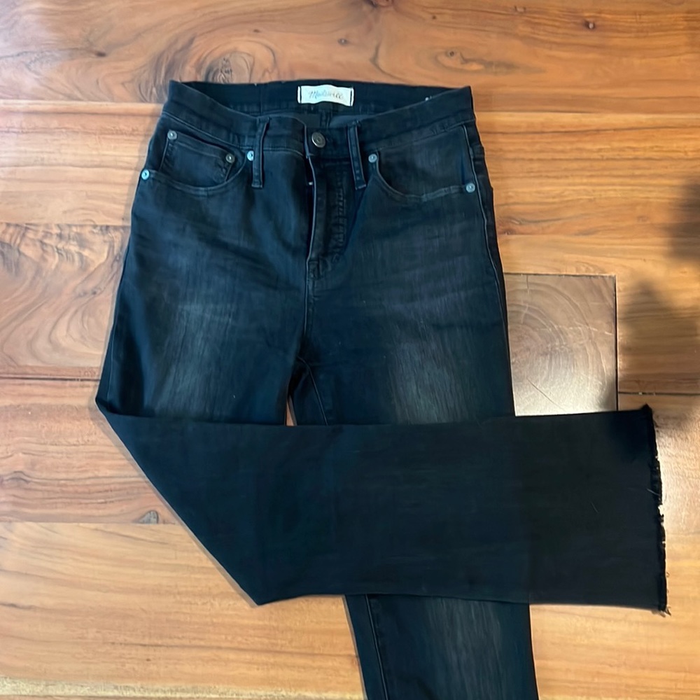 Madewell Cali Demi-Boot Cut Black Jeans